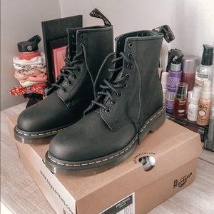 Black Dr. Martens lace up boots